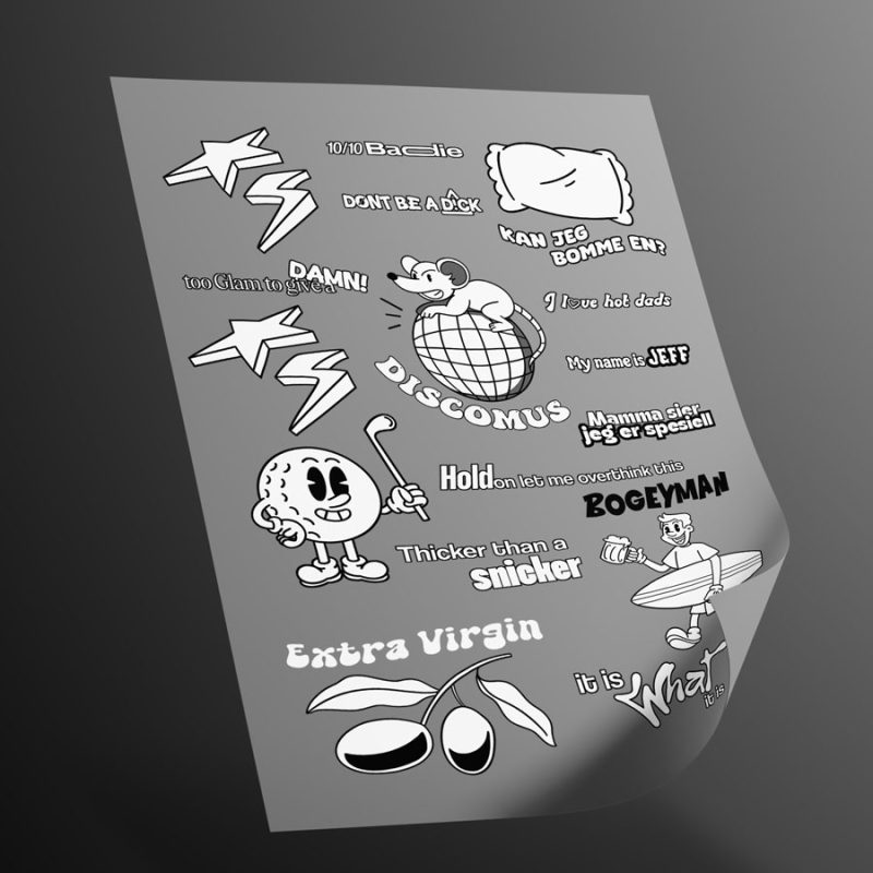 Strykemerker på A4 ark